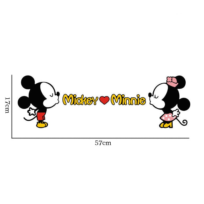 Mickey Mouse 'Mickey Loves Minnie' Vinyl Car Sticker