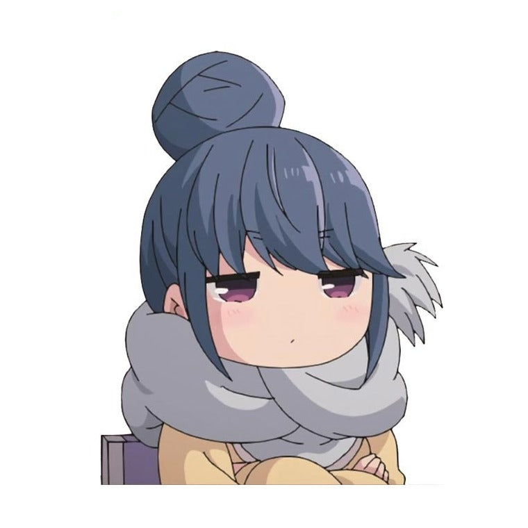 Laid-Back Camp 'Rin Shima | Serious' Vinyl Car Peeker Sticker