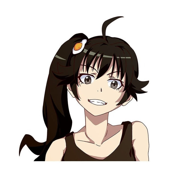 Monogatari Series 'Karen Araragi | Looking' Vinyl Car Peeker Sticker