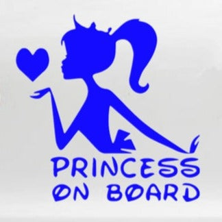 Princess On Board 'Blowing Heart' Vinyl Car Sticker