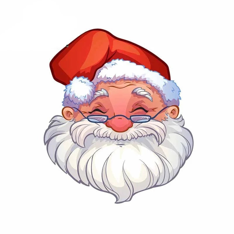 Christmas 'Santa Claus Head | Smiling Face' Vinyl Car Sticker