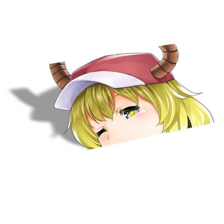 Miss Kobayashi's Dragon Maid 'Lucoa | Winking 2.0' Vinyl Car Peeker Sticker