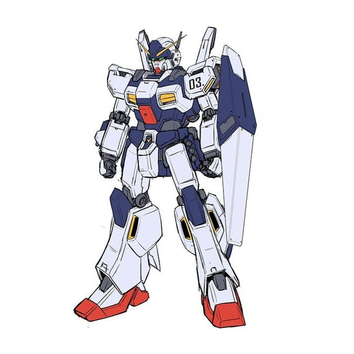 Mobile Suit 'Blue Destiny Unit 3 x Jesta' Vinyl Car Sticker