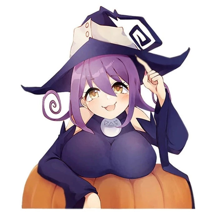 Soul Eater 'Blair | Cute Witch On The Pumpkin' Vinyl Car Sticker