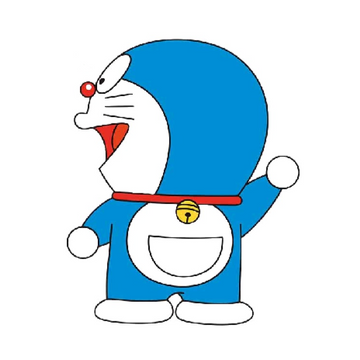 Doraemon 'Raised Hand | Left' Vinyl Car Sticker