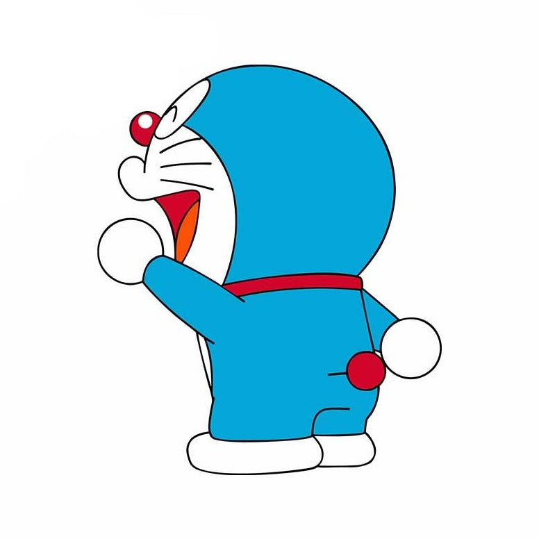 Doraemon 'Shouting | Right' Vinyl Car Sticker