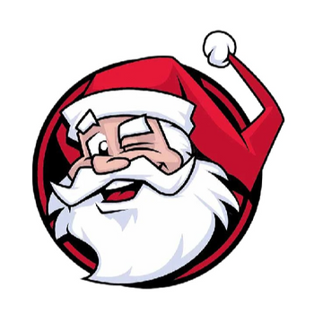 Christmas 'Santa Claus Head | Winking' Vinyl Car Sticker