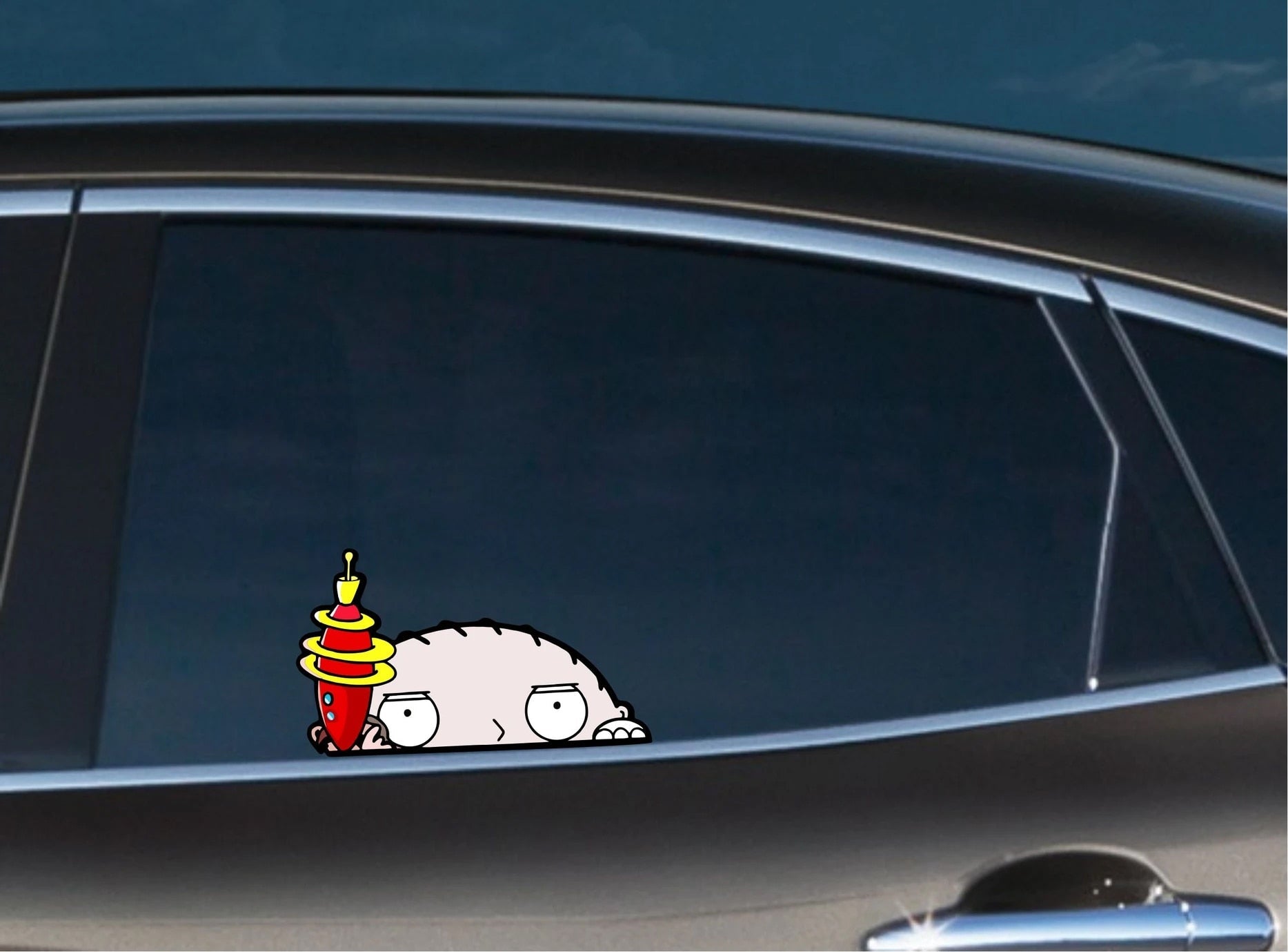 Family Guy 'Stewie Griffin | Ray Gun' Vinyl Car Peeker Sticker