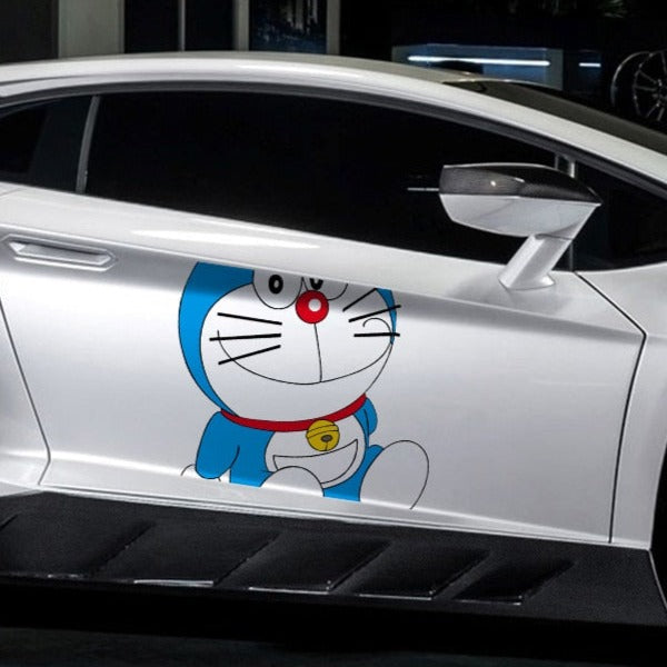 Doraemon 'Waiting | Right' Vinyl Car Sticker