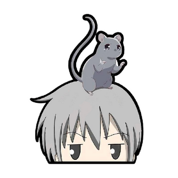 Fruits Basket 'Yuki And Rat | Peeking' Vinyl Car Peeker Sticker