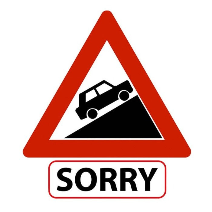 Steep Ascent 'Sorry | Car' Vinyl Car Sticker