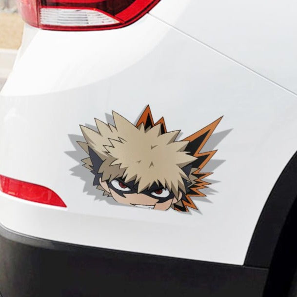 My Hero Academia 'Katsuki | Gritted Teeth | Shadow' Vinyl Car Peeker Sticker