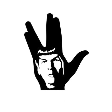 Star Trek 'Spock Face | Vulcan Salute' Vinyl Car Sticker