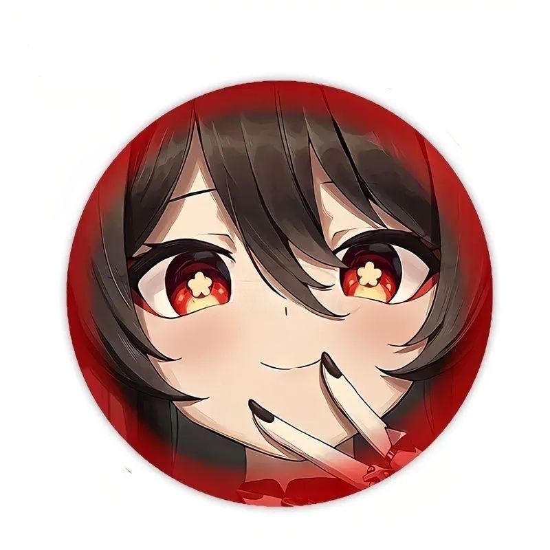 Genshin Impact 'Hu Tao | Peace Sign' Vinyl Car Peeker Sticker