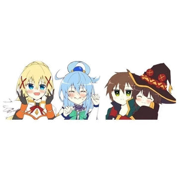KonoSuba 'Kazuma and Moody Friends' Vinyl Car Peeker Sticker