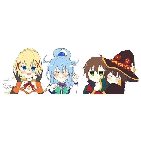 KonoSuba 'Kazuma and Moody Friends' Vinyl Car Peeker Sticker