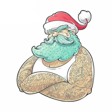 Christmas 'Muscular Man | Santa Hat' Vinyl Car Sticker