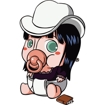 One Piece 'Baby Nico Robin | Sucking Pacifier' Vinyl Car Sticker