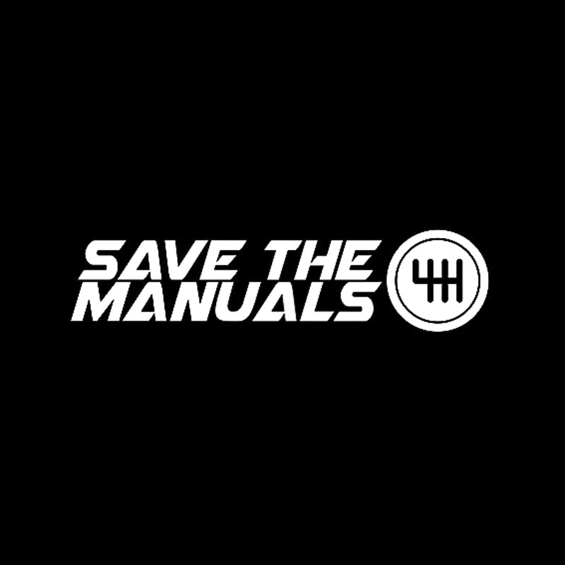 Cool 'Save The Manuals' Vinyl Car Sticker