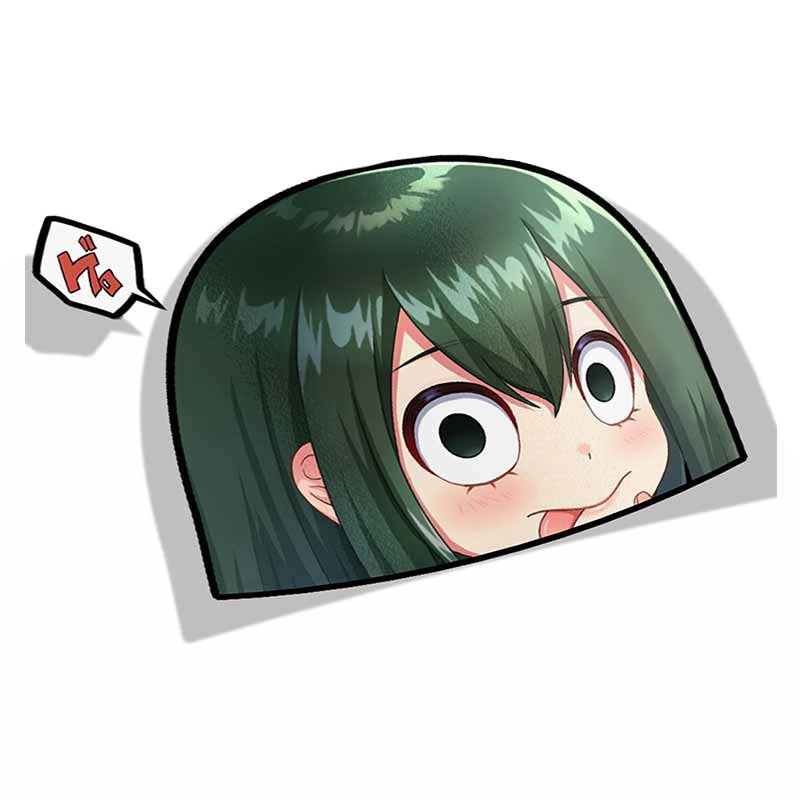 My Hero Academia 'Tsuyu | Tongue Out | Shadow' Vinyl Car Peeker Sticker