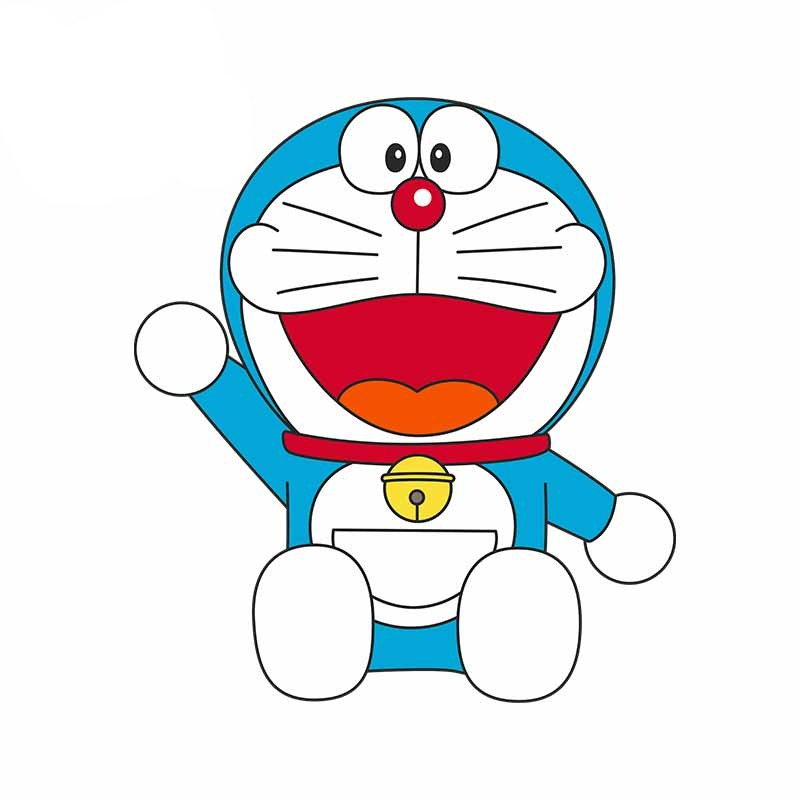 Doraemon 'Sitting | Right' Vinyl Car Sticker