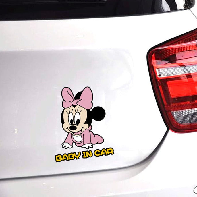 Mickey Mouse 'Baby Minnie | Crawling' Vinyl Car Sticker