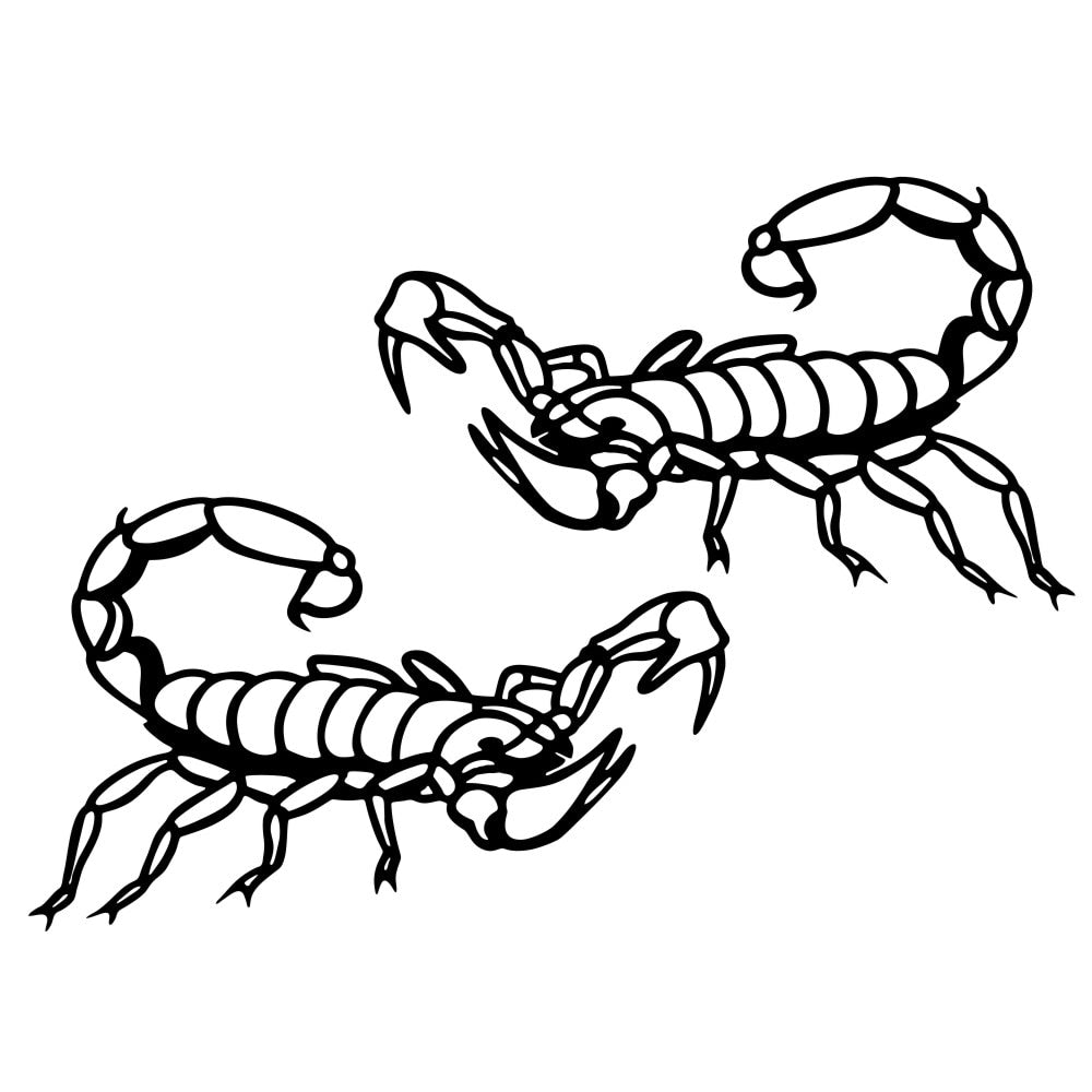 Comic Scorpions Vinyl Car Sticker