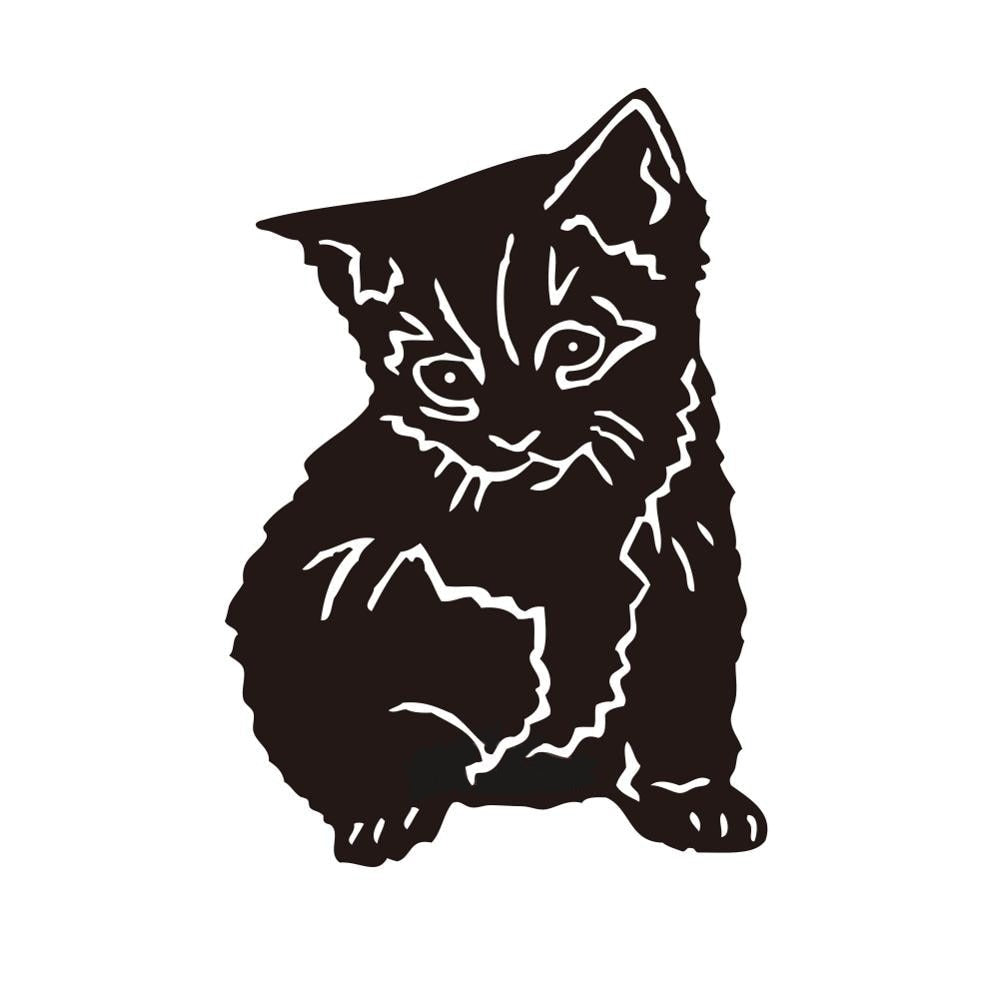 Cute Kitten 'Looking Down' Vinyl Car Sticker