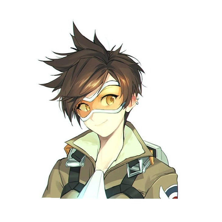 Overwatch 'Tracer | Smiling' Vinyl Car Peeker Sticker