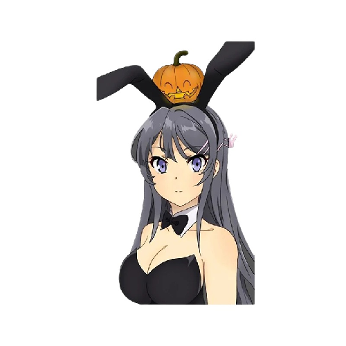 Bunny Girl 'Mai Sakurajima | Pumpkin' Vinyl Car Sticker