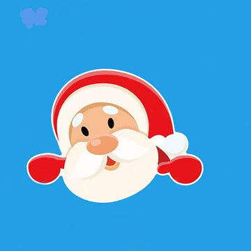 Santa Claus 'Head | Staring' Vinyl Car Peeker Sticker
