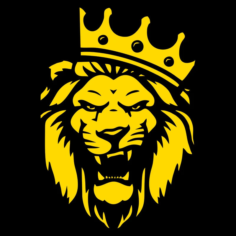 Lion Head 'Crown' Vinyl Car Sticker