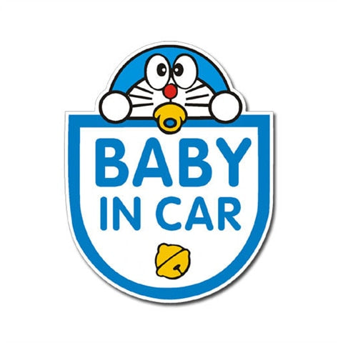 Baby In Car 'Doraemon | Pacifier | Peeking' Vinyl Car Sticker