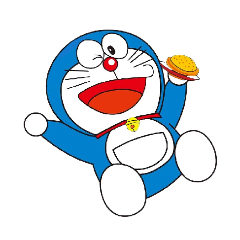 Doraemon 'Holding Bun | Left' Vinyl Car Sticker