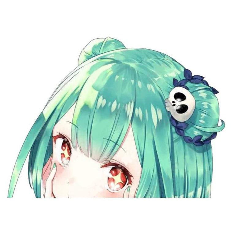 Virtual YouTuber 'Uruha Rushia | Sparkling Eyes' Vinyl Car Peeker Sticker