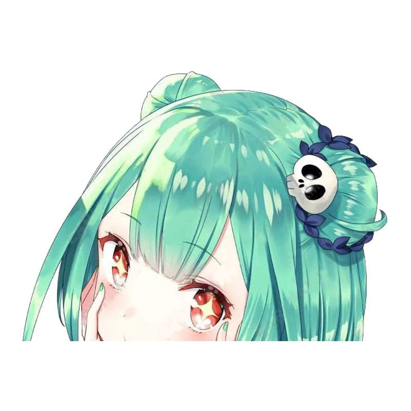 Virtual YouTuber 'Uruha Rushia | Sparkling Eyes' Vinyl Car Peeker Sticker