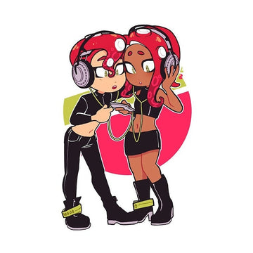 Splatoon 'Hachi and Nana | Listening Music' Vinyl Car Sticker