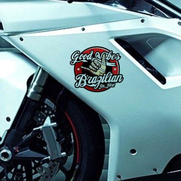 Brazilian Jiu Jitsu 'Good Vibes | Taped Hand' Vinyl Car Sticker