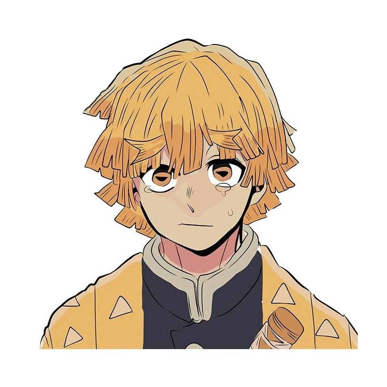 Demon Slayer 'Zenitsu | Holding Back Tears' Vinyl Car Sticker