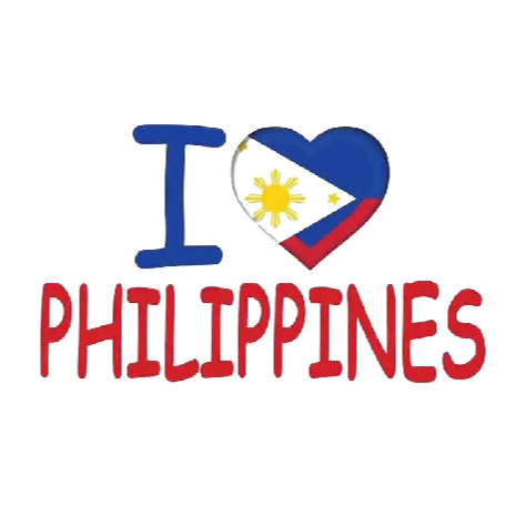 Heart Flag 'I Love Philippines' Vinyl Car Sticker