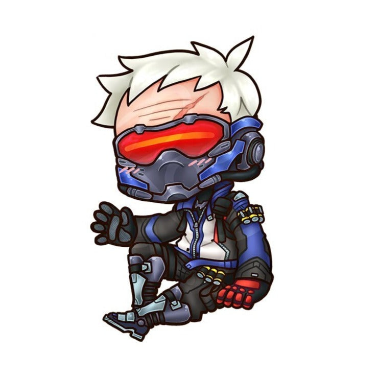 Overwatch 'Chibi Soldier 76 | Sitting' Vinyl Car Sticker