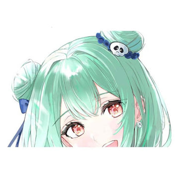 Virtual YouTuber 'Uruha Rushia | Amazed' Vinyl Car Peeker Sticker