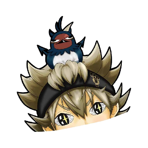 Black Clover 'Asta | Sparkling Eyes' Vinyl Car Peeker Sticker