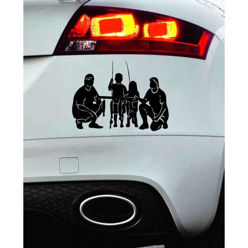 Travel Camp 'Family Fishing' Vinyl Car Sticker