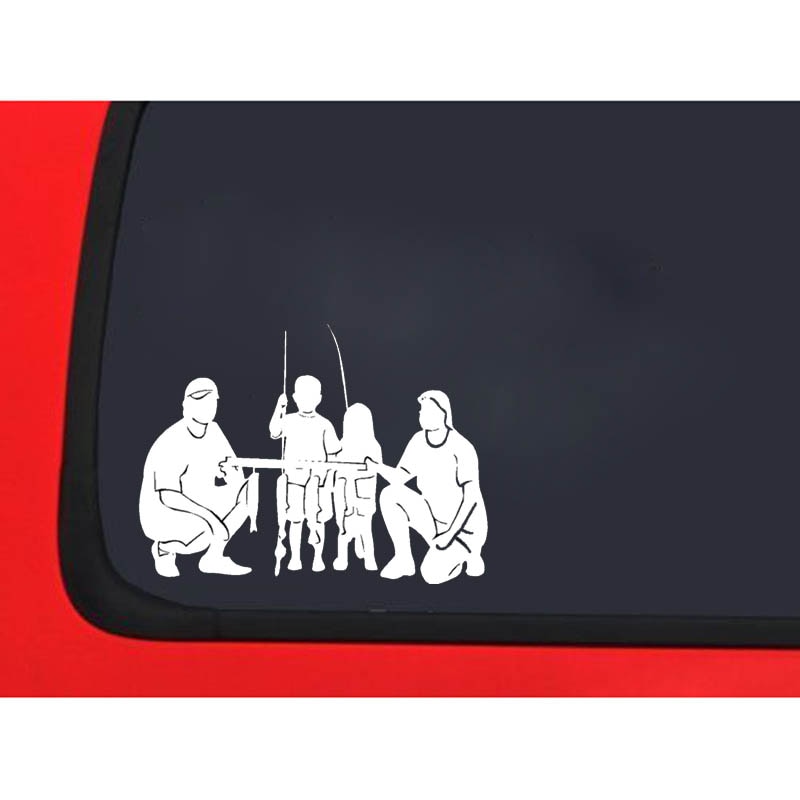 Travel Camp 'Family Fishing' Vinyl Car Sticker