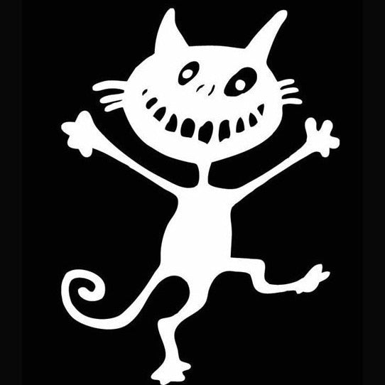 Crazy Cat 'Dancing' Vinyl Car Sticker