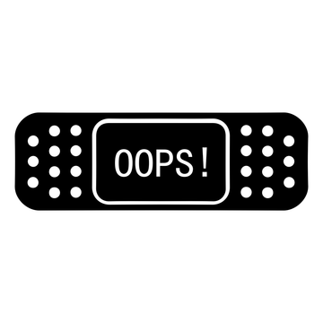 Cool 'Oops! Bandage' Vinyl Car Sticker