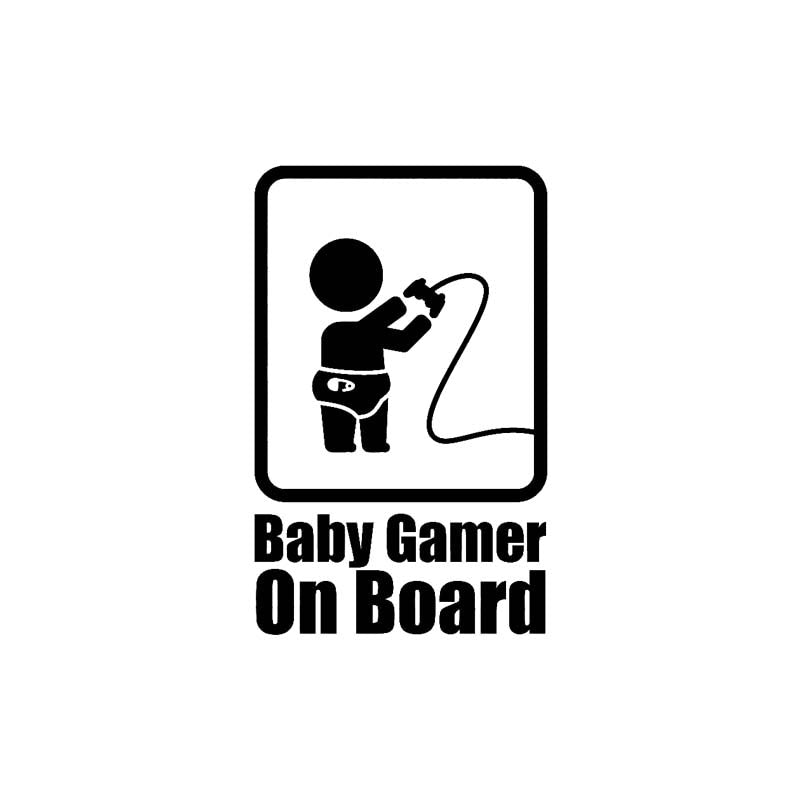 Baby Gamer On Board 'Playing' Vinyl Car Sticker