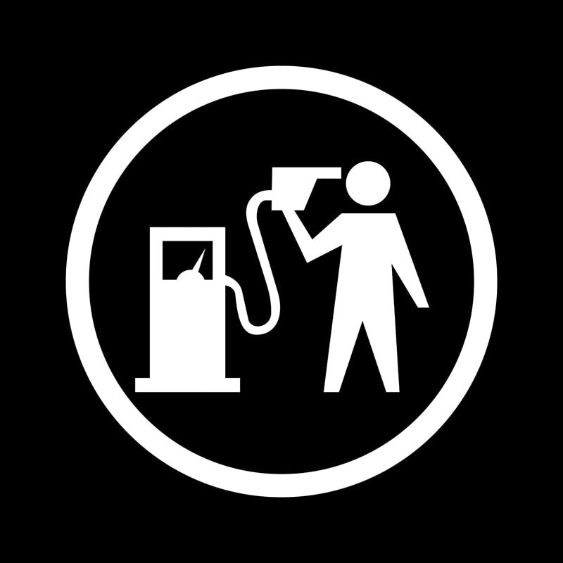 Fuel Tank 'Head Pointing | 2.0' Vinyl Car Sticker
