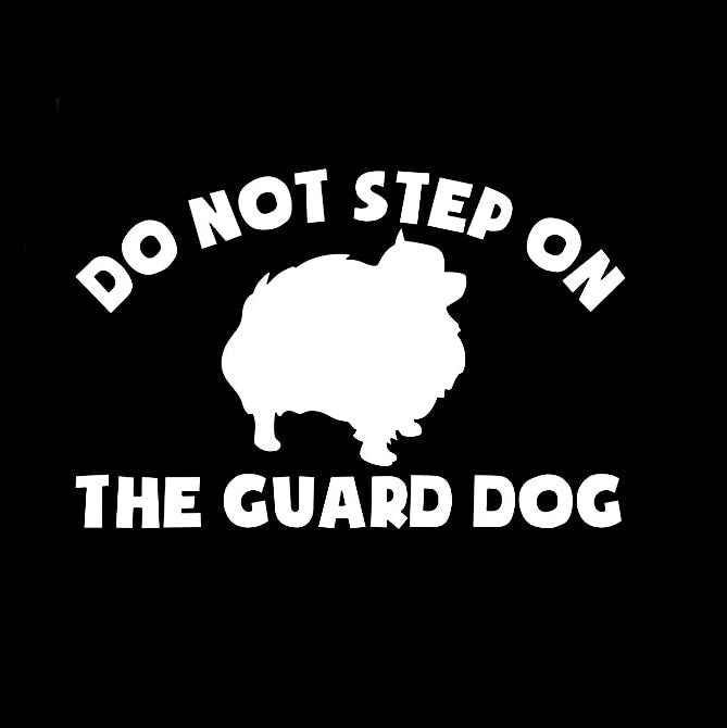 Cute Dog 'Do Not Step On | The Guard Dog' Vinyl Car Sticker